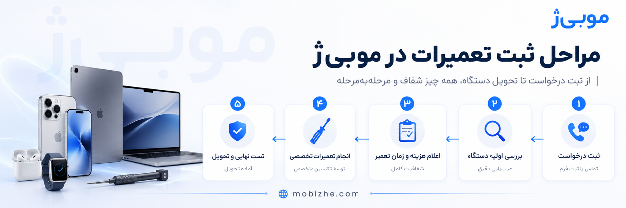 مراحل ثبت تعمیرات در موبیژ