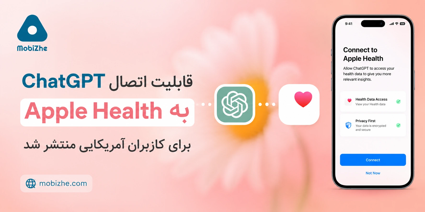 قابلیت اتصال ChatGPT به Apple Health برای کاربران آمریکایی منتشر شد.