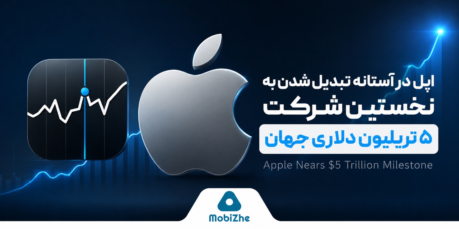 اپل در آستانه تبدیل شدن به نخستین شرکت ۵ تریلیون دلاری جهان.